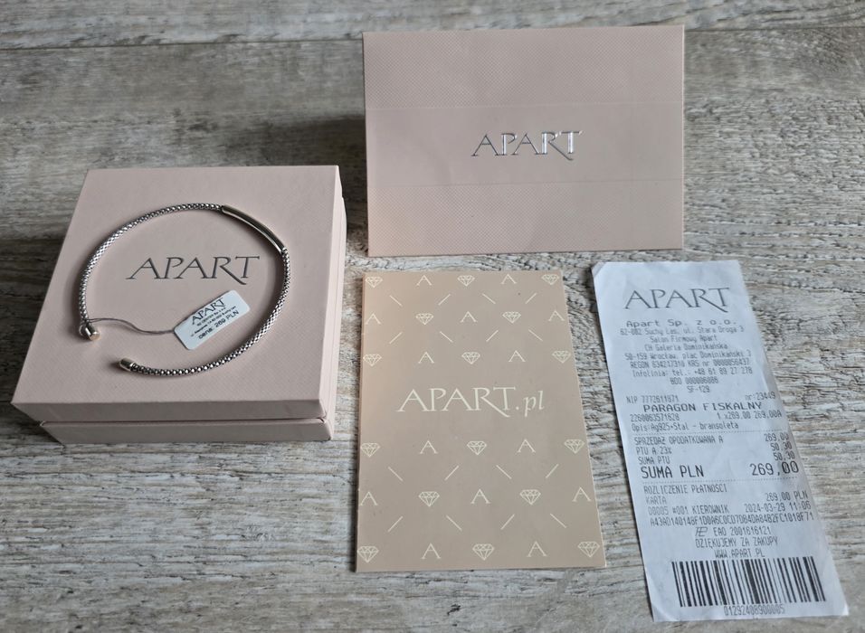 Apart męska srebrna bransoletka jak Nowa na Gwarancj MEGA okazja