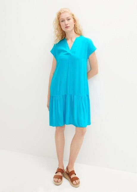 B.P.C sukienka z falbaną niebieska r.42
