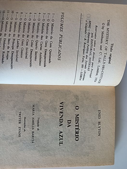 O Mistério da Vivenda Azul	de Enid Blyton -Ed Notícias	1975	 c/o novo*
