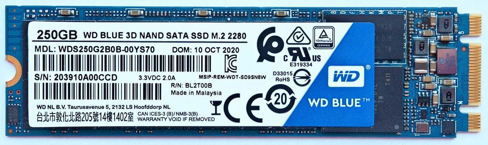 SSD WD Blue 250 GB M.2 SATA 2280