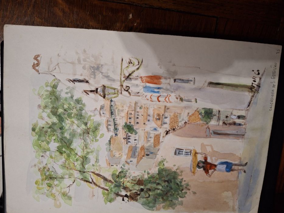 Aguarela Manuel jorge lisboa pintura