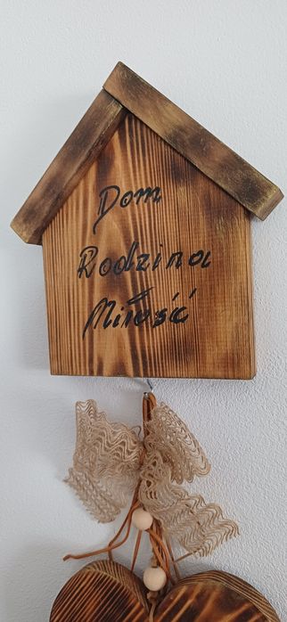 Piękne serca z domkiem handmade