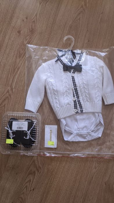Komplet do chrztu dla chłopca rozmiar 62 + gratis