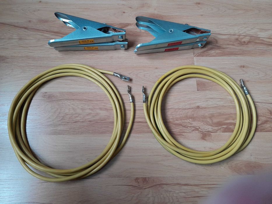 Kable przewody rozruchowe 16 mm2 o długości 2 x 3 metry 70 cm