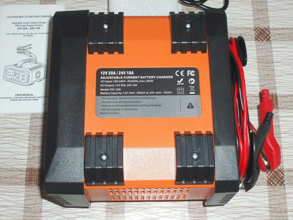 Зарядное устройство Foxsur FAC-200 12V-20A/24V-10A