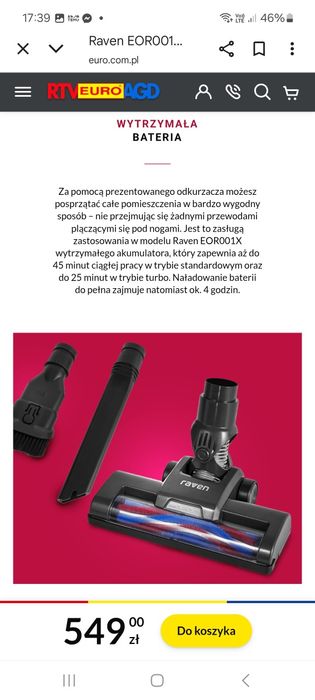 Sprzedam odkurzacz raven