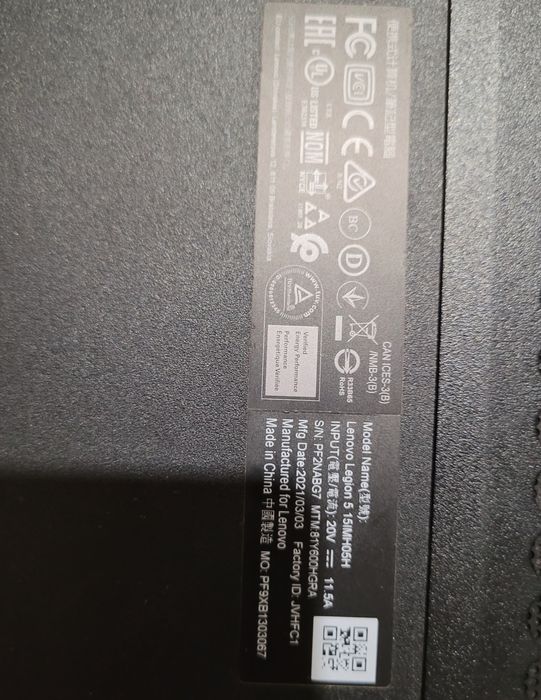 Ноутбук Lenovo Legion 5 1660ti