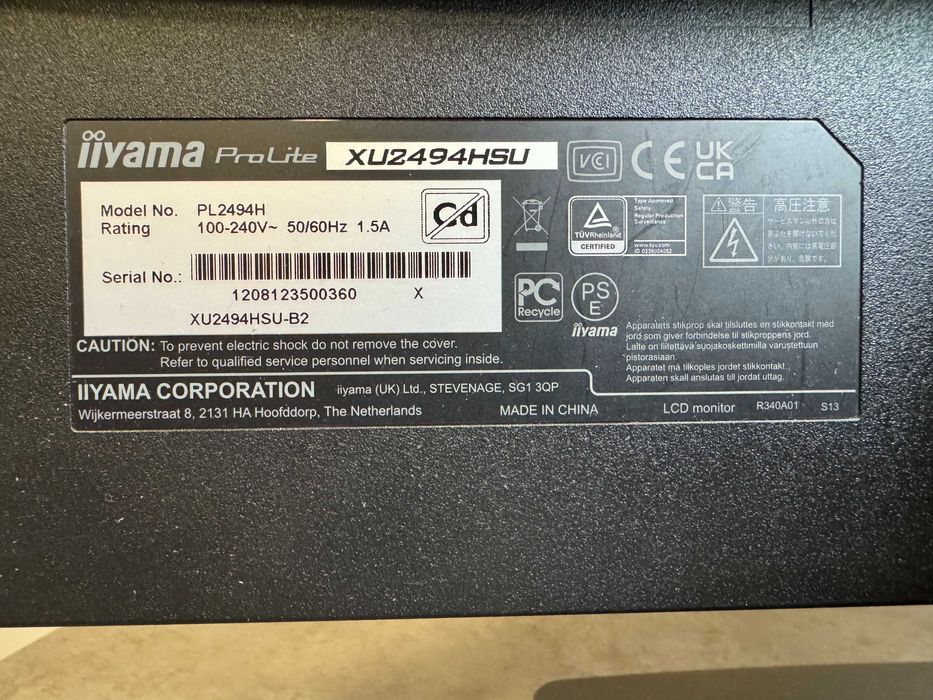 Monitor iiyama ProLite XU2494HSU-B2 23,8” VA Full HD 75Hz