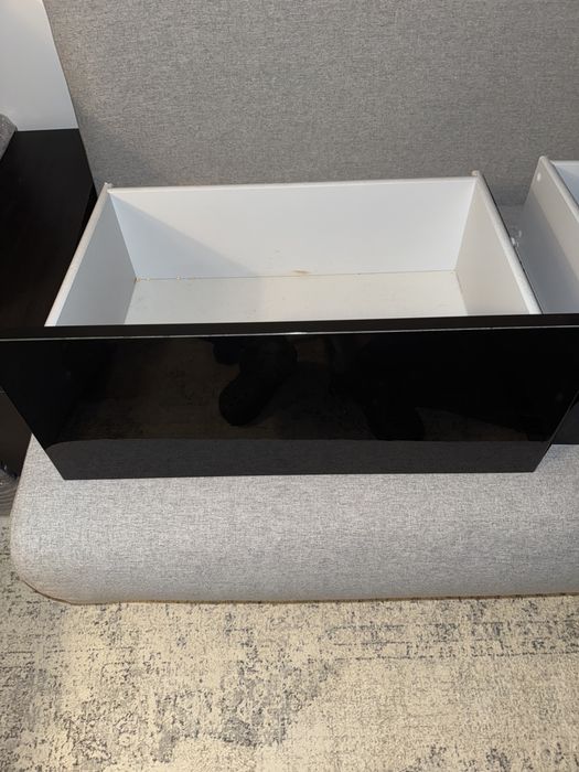 3 gavetas BESTÅ com frente preta 60X35X15cm