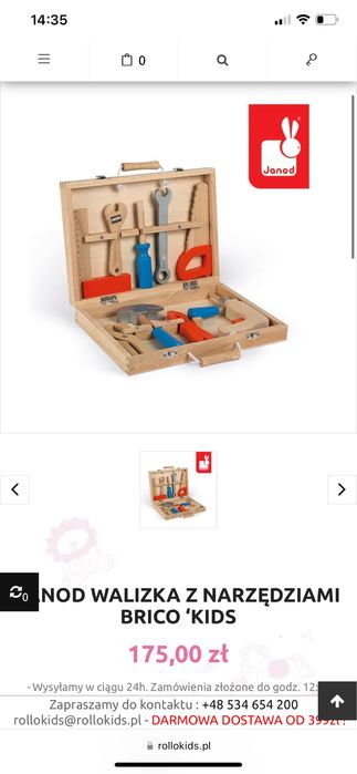 Walizka z narzędziami Brico 'Kids Janod 06481