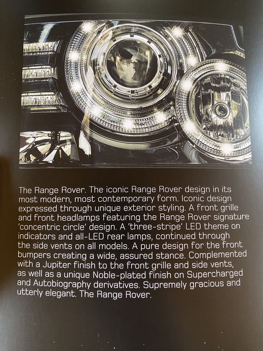 Brochura de Range Rover 2011 - edição em Inglês