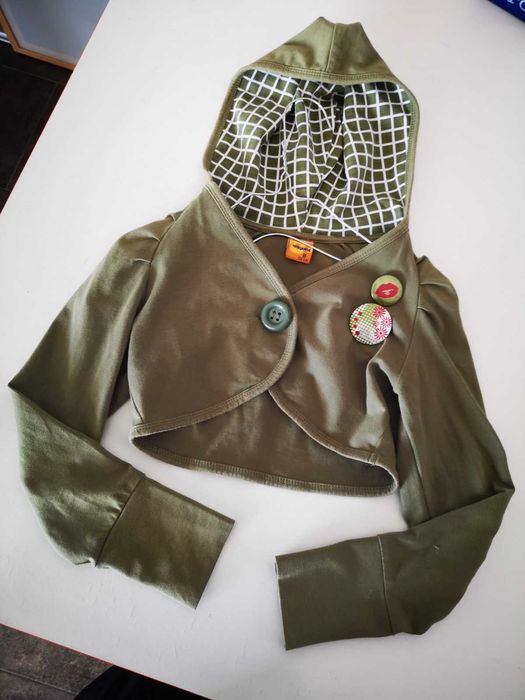 Bolero com capuz - verde tropa - Mayoral - 8 anos