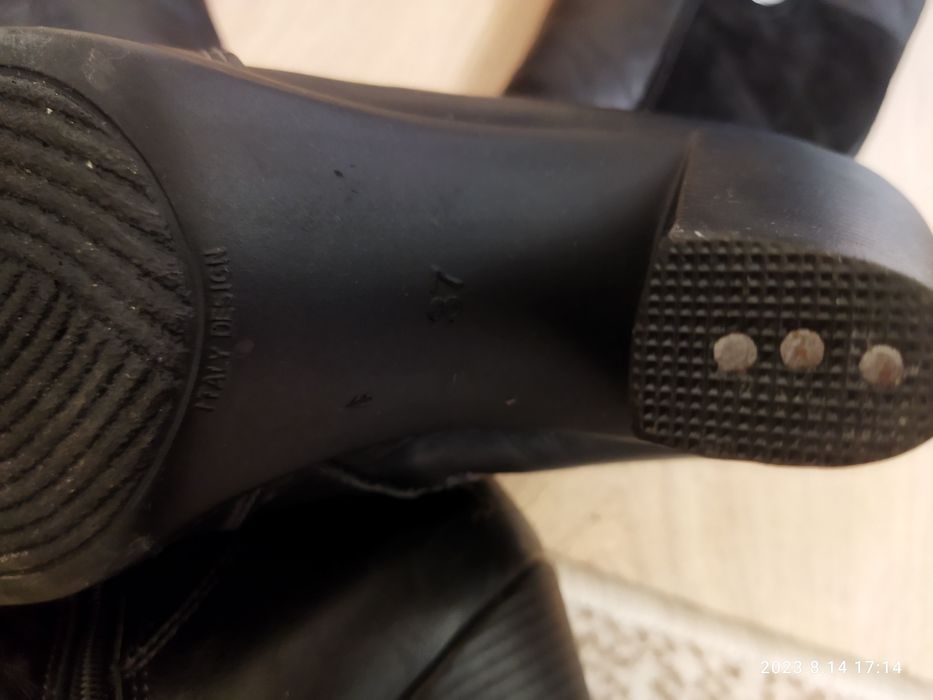 Шкіряні чобітки зимові