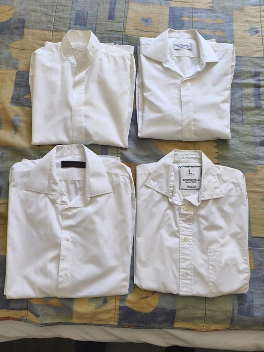 4 camisas brancas