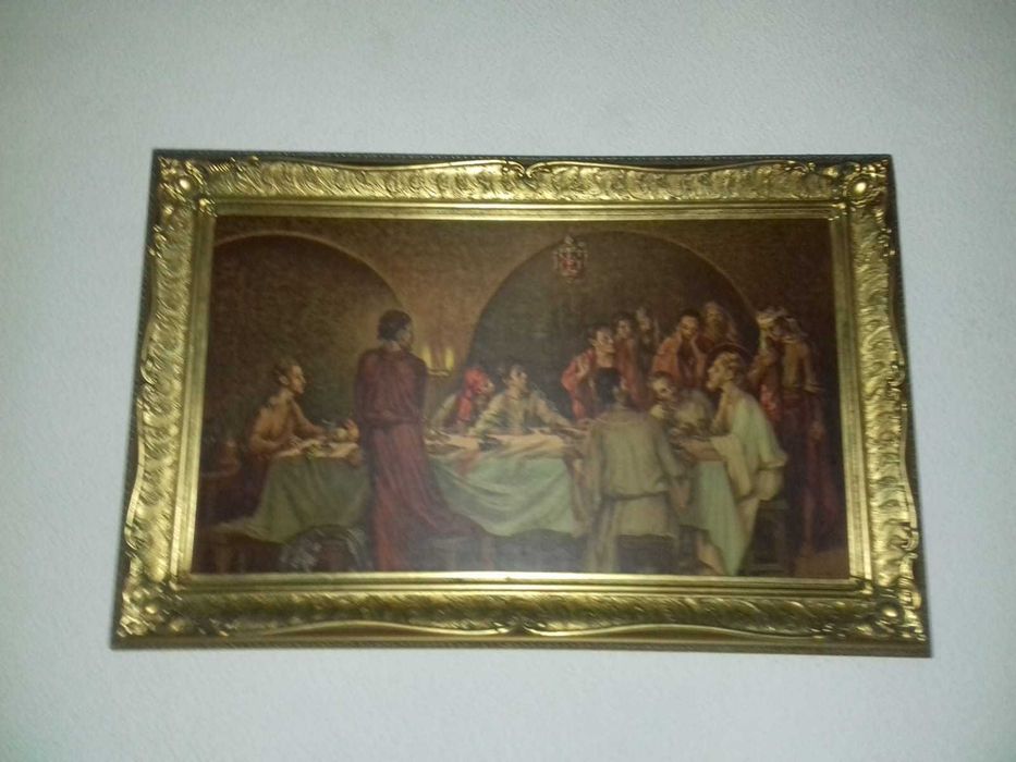 Quadro grande da última ceia de Jesus. Novo.