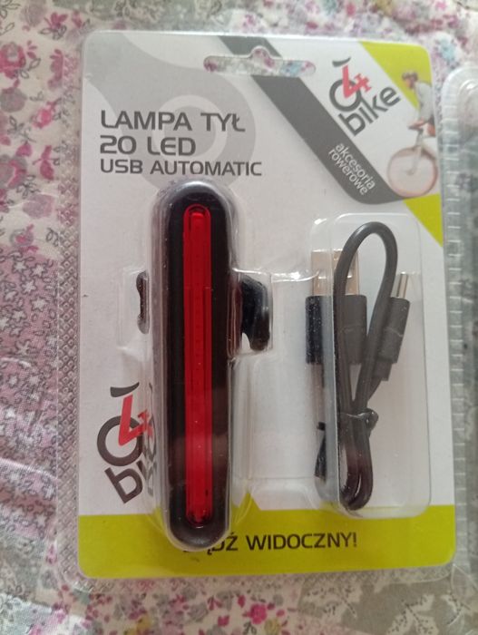 Zestaw lampek rowerowych USB Led