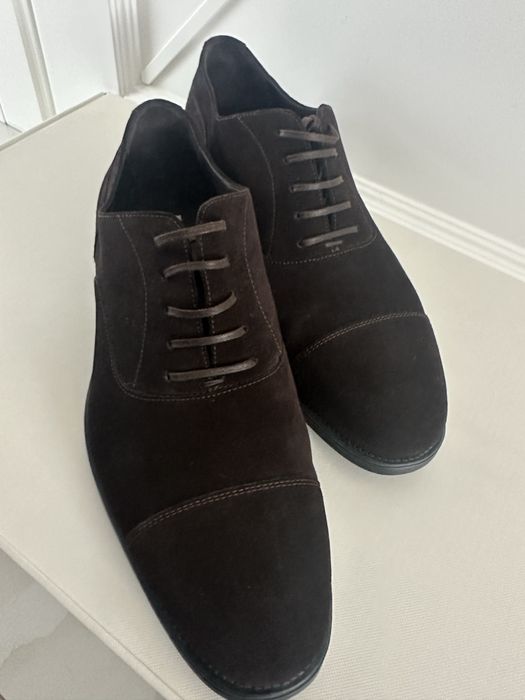 Туфлі чоловічі Salvatore Ferragamo замша шоколад р.7,5 (42) оригінал 100%