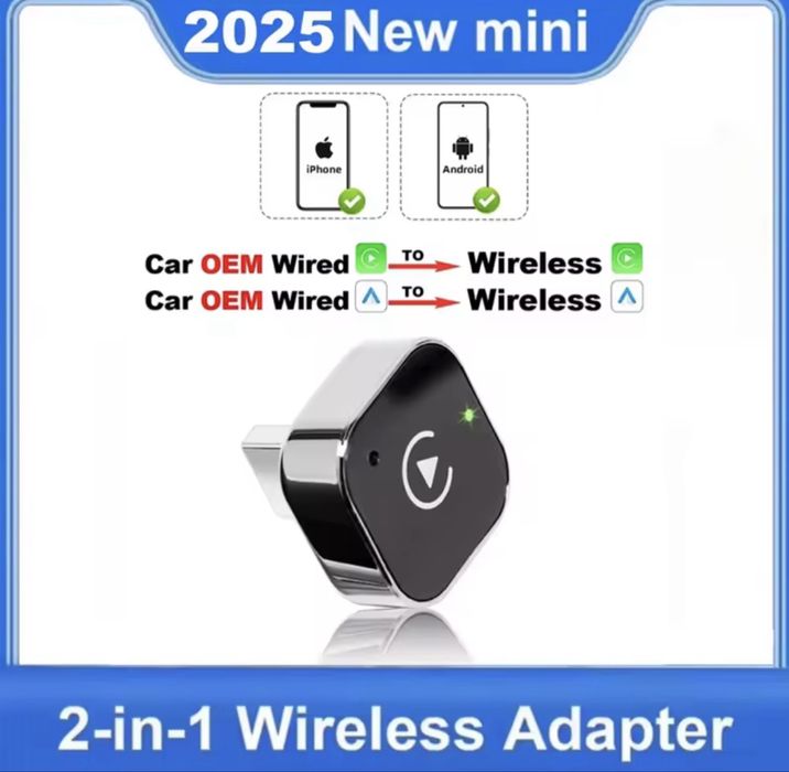 CarPlay 2w1 do samochodów Audio adapter IOS & Android.