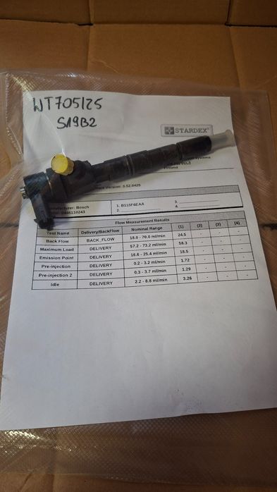 Wtryskiwacz Opel 1.9Cdti Bosch 0445110243 Wydruk