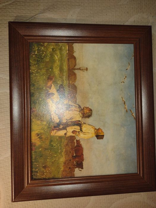 Obraz Chełmoński Józef Bociany roz.37x31cm.