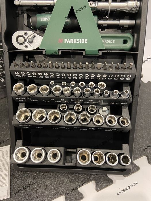 Набір ключів Набор торцовых ключей Parkside PSSS 61 шт.