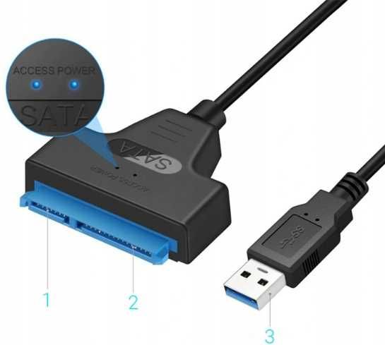 Adapter Konwenter Przejściówka  USB 3.0 NA SATA 2,5'' HDD SSD