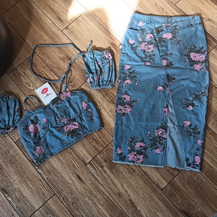 Komplet m dżinsowe cienki