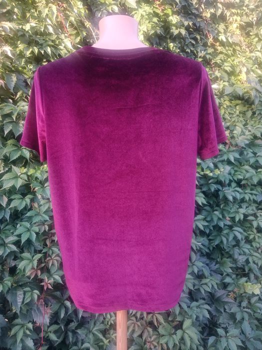 Bordowy t-shirt damski, koszulka z krótkim rękawem rozmiar M, Reserved
