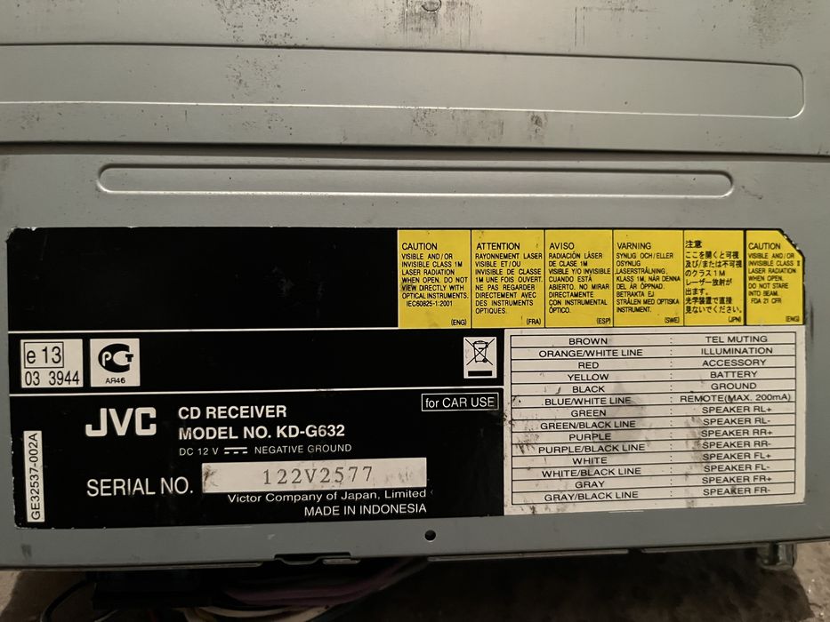 Radio samochodowe JVC USB /CD