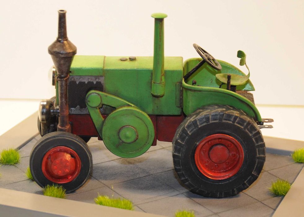 Model kartonowy traktor, ciągnik Lanz Bulldog