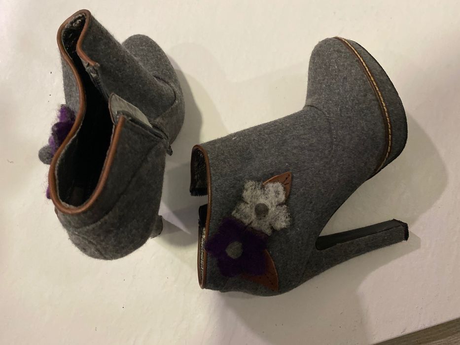 Botins café noir_38,5/39 ORIGINAL