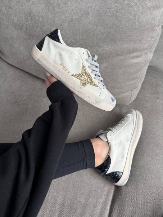 Golden Goose White Gold Black Оригинал Кроссовки Женские Белые Кожаные Premium Luxury Casual Новые Размеры 36-40