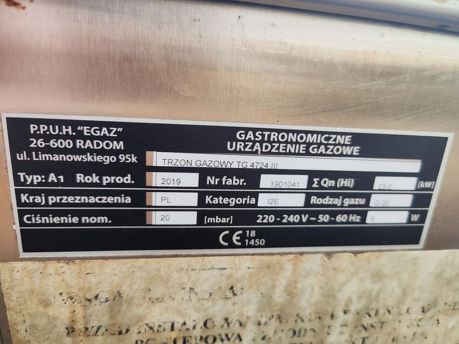 Kuchnia gastronomiczna 4 palnikowa