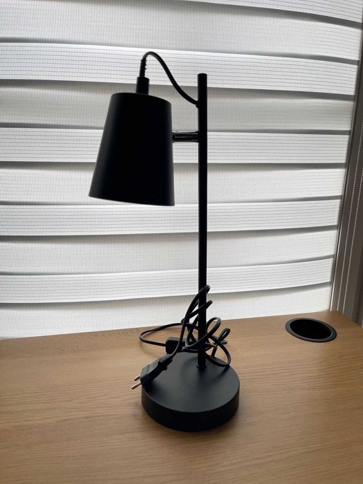 Lampa biurkowa + Lampa podłogowa czarna loft