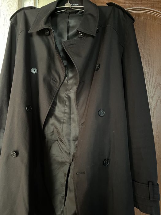 Мужской тренч ZARA ,XL(черный цвет)