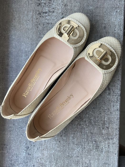 Кожаные балетки туфли Russell &Bromley made in italy премиум бренд б/у