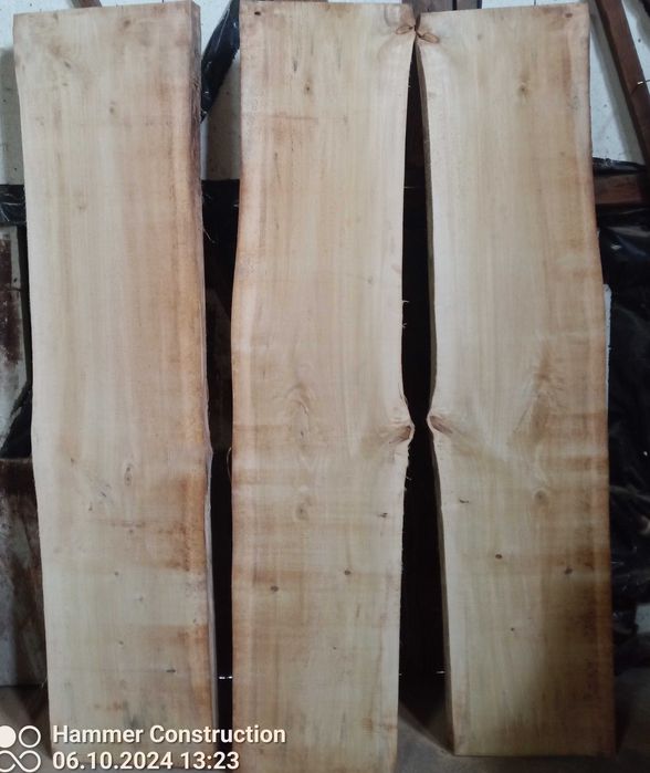 Deska z drzewa osikowego gruba i szeroka sezonowana