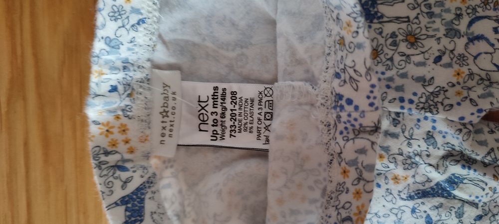Zestaw spodenki plus body Next