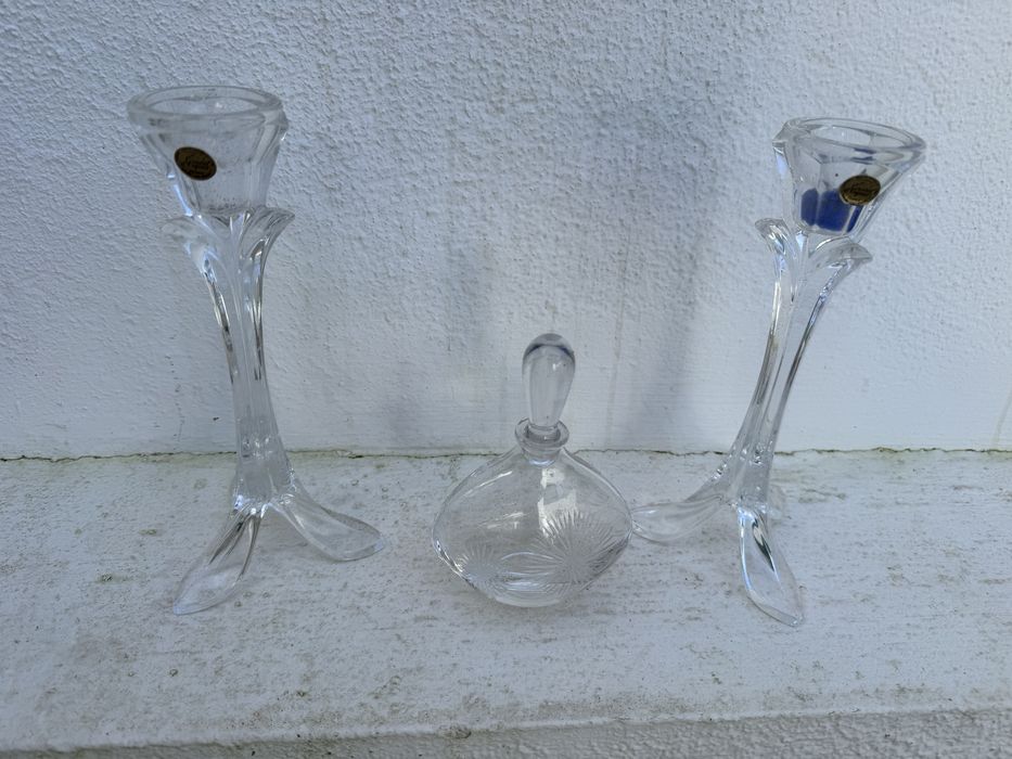 Conjunto de 3 peças em cristal