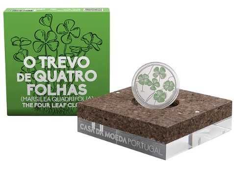 Moeda O Trevo 2018 de coleção “Espécies Ameaçadas” 5 Euros em Prata Proof