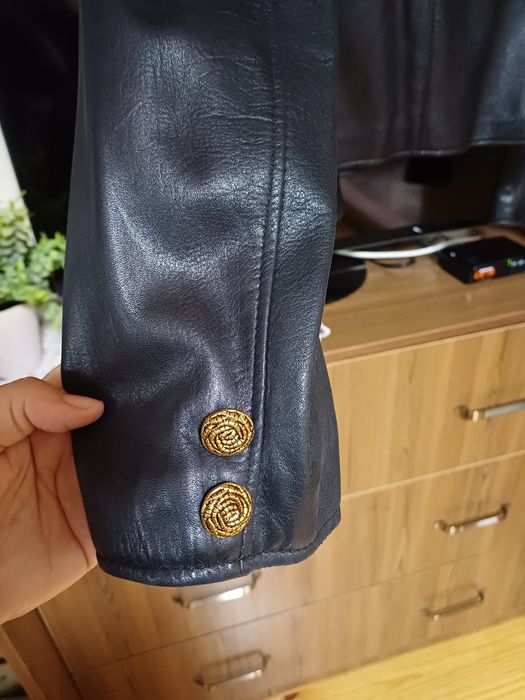 Куртка з натуральної шкіри шанель