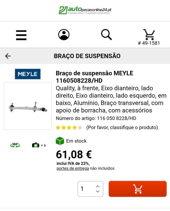 Suspensão AUDI, SKODA, PASSAT (Meylle hd quality)