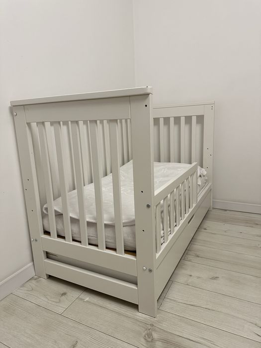 Łóżeczko dziecięce 120x60 z szufladą + Materac