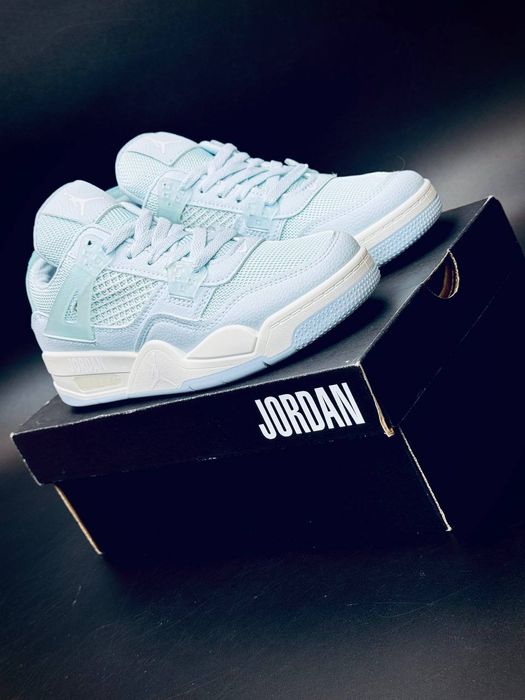 Nike Jordan Aura 4 blue шкіряні кросівки жіночі голубі/ найк джордан