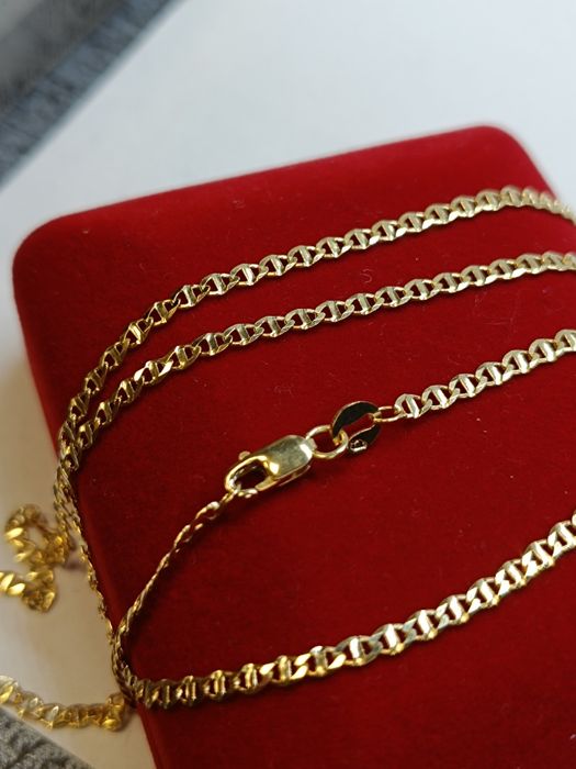 Złoty łańcuszek splot Gucci dł.55cm, złoto próby 585