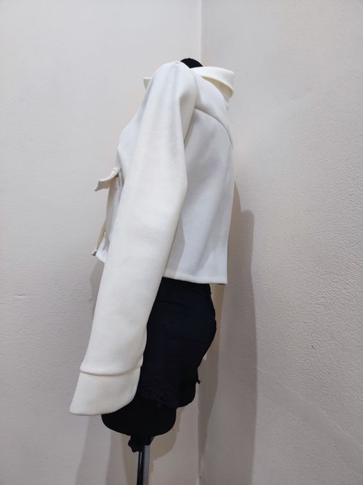 Kurtka narzutka katanka biały śmietankowy guziki uni