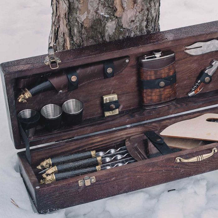 Набір шампурів Шерхан BS82 Набор на подарок Шампура в кейсе