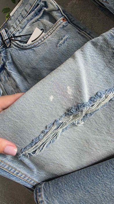 Голубі прямі джинси Zara нова колекція джинсы Зара светлые голубые