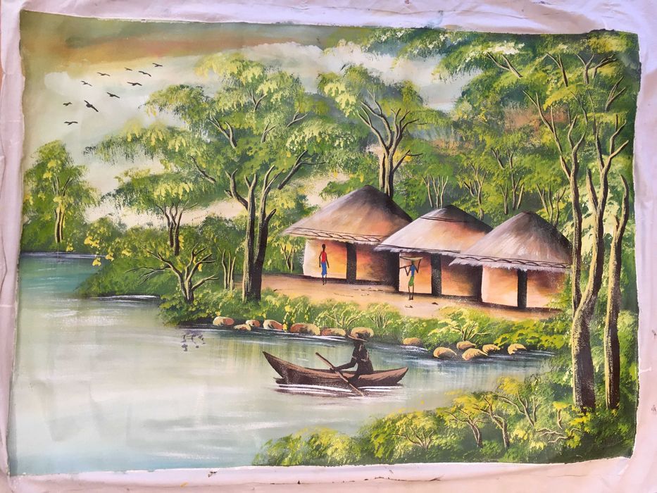 Telas africanas pintadas em Moçambique