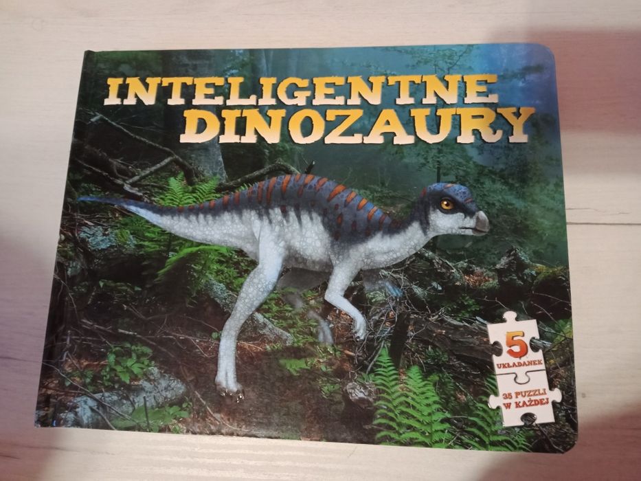 Książka + puzzle Inteligentne dinozaury
